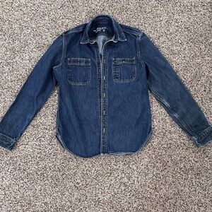 GAP Dark Blue Denim Button-Down Shirt